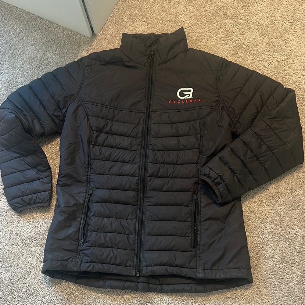 CycleBar Women's Quilted Black Puffer Jacket